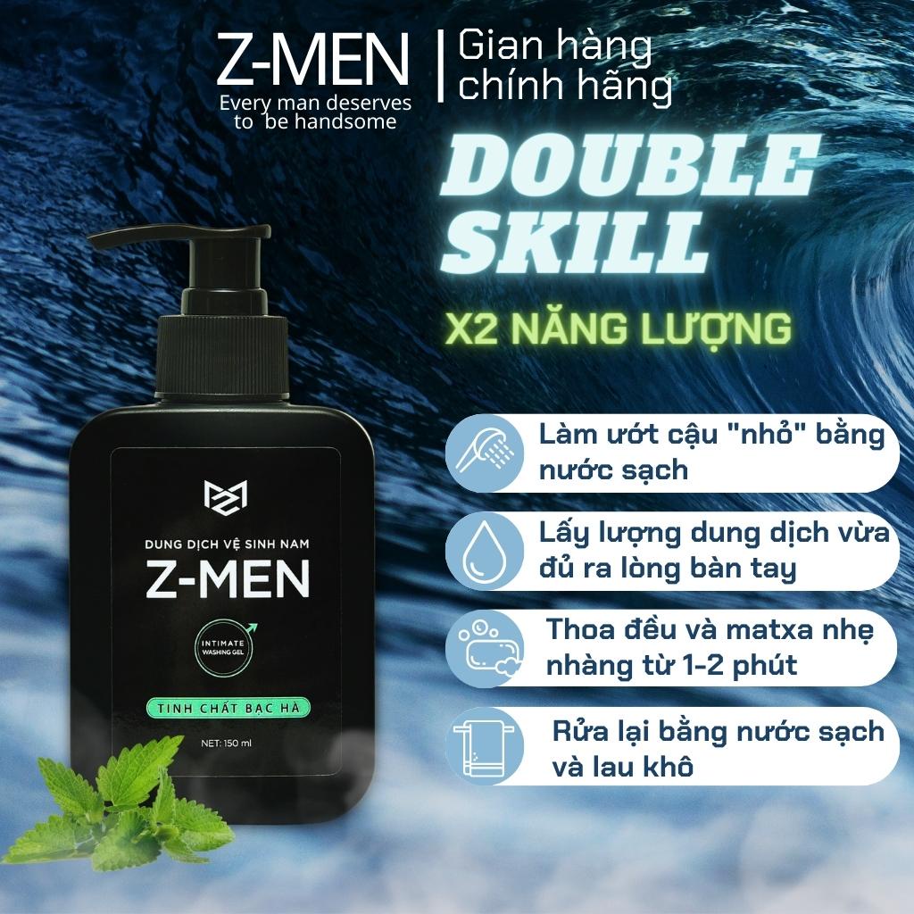 Dung dịch vệ sinh nam giới Z-MEN hương bạc hà nam tính cuốn hút khử mùi 150 ML