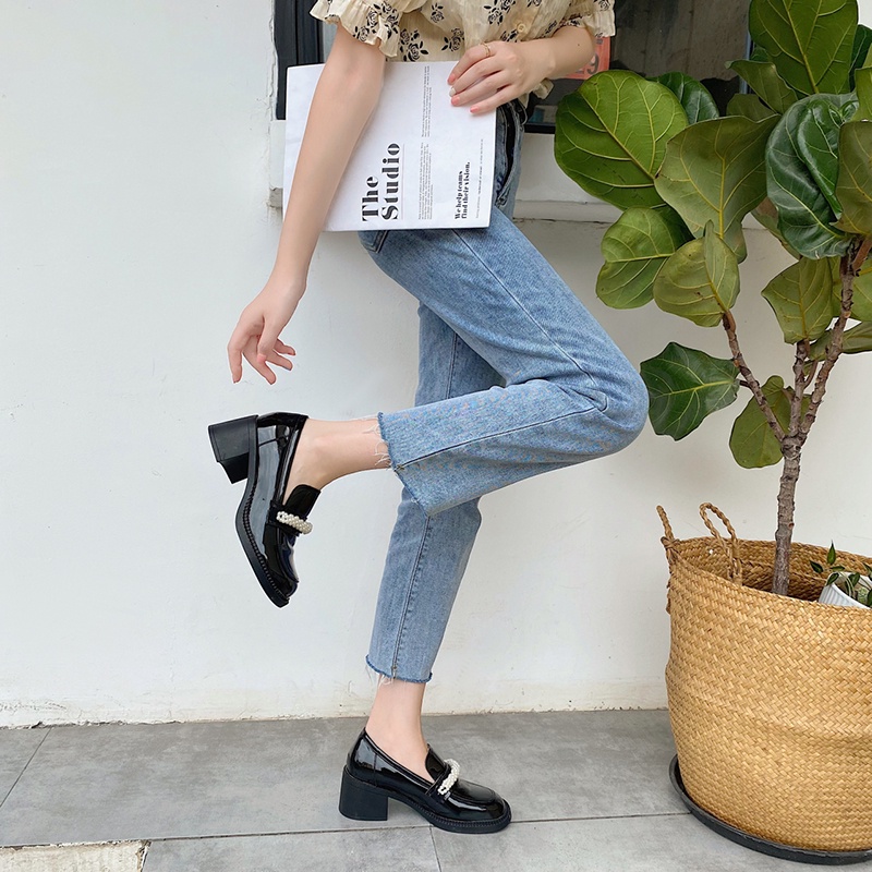 Giày Phong Cách retro Anh Quốc Dễ Phối Đồ Dành Cho Nữ