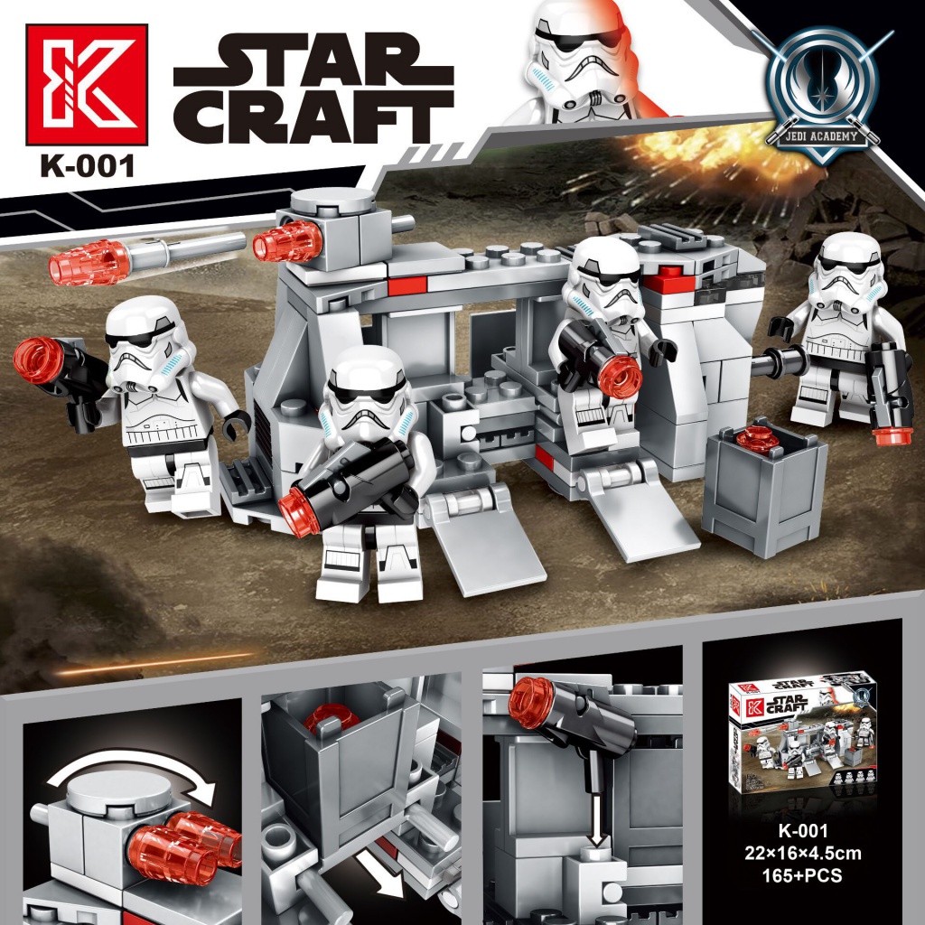 ĐỒ CHƠI LẮP RÁPMô Hình Đồ Chơi Lắp Ráp Nhân Vật Manloda Trong Phim Star Wars K-001-010 lắp ráp