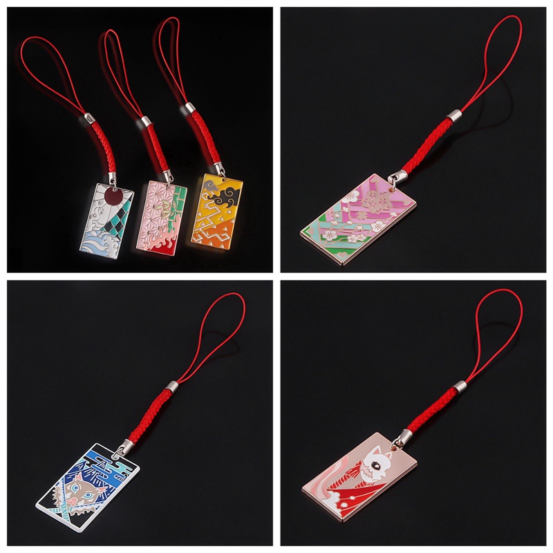 Móc Khóa Hợp Kim Họa Tiết Hoạt Hình Demon Slayer Blade Tanjiro Nezuko Ghost Kill Team