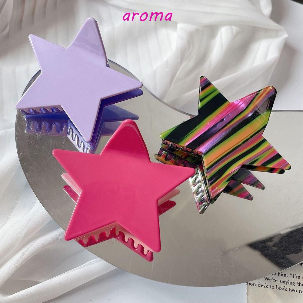 Kẹp Tóc Y2K Hình Ngôi Sao Năm Cánh Đính Kim Sa Lấp Lánh Phong Cách Hàn Quốc Cho Nữ