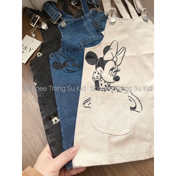YẾM JEAN MICKEY 3 MÀU CHO BÉ GÁI CÓ NÚT CÀI ĐIỀU CHỈNH.