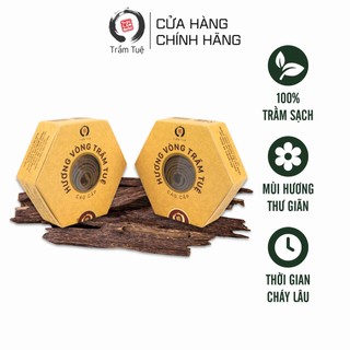 Hương vòng trầm hương 12h Trầm Tuệ hộp 10 khoanh với mùi thơm thanh nhẹ và không chứa hóa chất