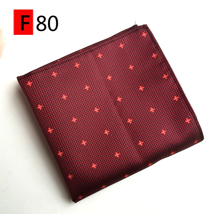 Khăn Tay Lụa Hình Vuông Họa Tiết Hoa Hồng/Chấm Bi Màu Đen/Xanh Navy Thời Trang Cho Nam