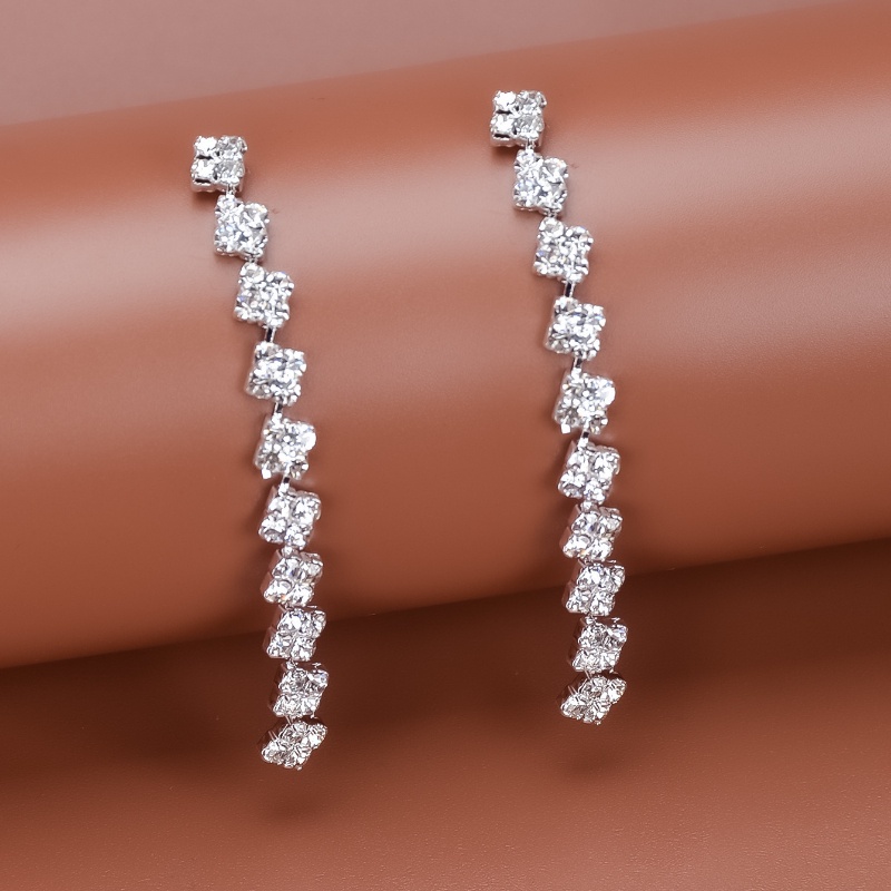 Bông Tai Mạ Bạc 925 Kiểu Tua Rua Đơn Giản Phong Cách Hàn Quốc Mới