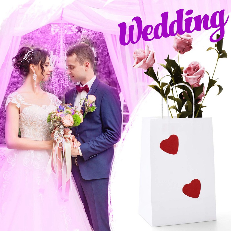 Set 25 Túi Giấy Đựng Quà Có Tay Cầm Tiện Lợi 5.9X3.14X8.2 Inches