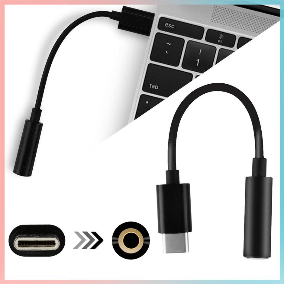 【giao hàng hôm nay>>>Mini Portable Type-C to 3.5mm Earphone Cable Adapter USB 3.1 Type C USB-C Male to 3.5 audio Female Jack for Xiaomi