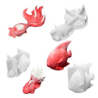Khuôn silicone làm mặt trang sức hình cá koi / cá vàng