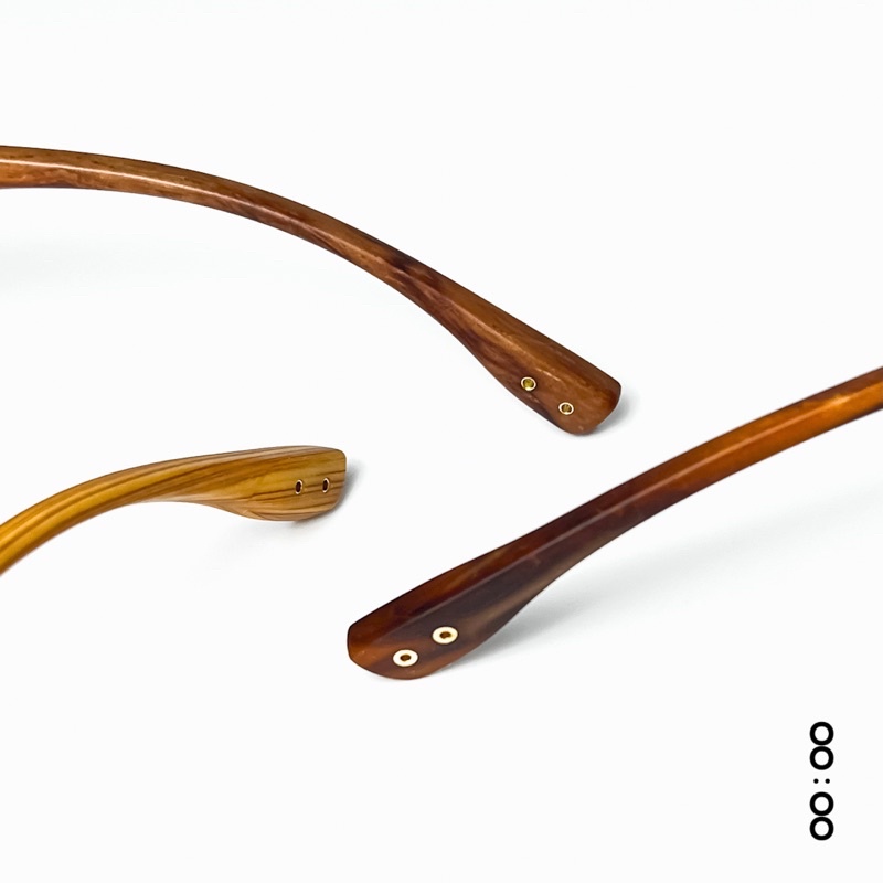 Gọng kính cận nam nữ THE88 nhựa giả gỗ dáng oval phong cách cổ điển tròng 0 độ giả cận chống ánh sáng xanh KC54