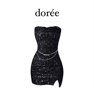 DORÉE - Đầm ống body cúp ngực đính đá lấp lánh
