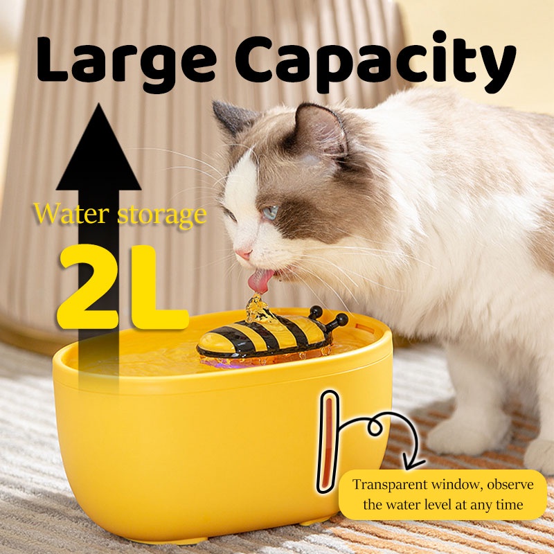 HamshMoc Vòi Phun Nước Tự Động Chia 1 Đầu Lọc Thay Thế Thông Minh Có Thể Tháo Rời Cho Mèo