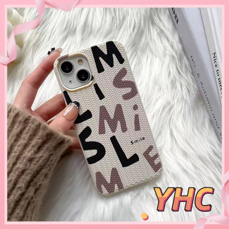 Ốp lưng iPhone Đơn giản chắp vá các hoa văn dệt kim smile tiếng AnhCho iPhone 7plus / 8 / 8plus / X / xs / xsmax / 11 / 12 / 13 / 14 / Plus / pro / pro max-604