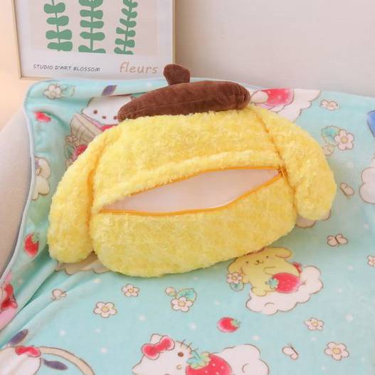 Sanrio Purin Gối Nhồi Bông Tựa Đầu Và Dây Đai An Toàn Xe Hơi