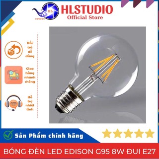 Bóng đèn Led Edison G95 8W đui E27 HL Studio, dùng trang trí nhà hàng, khách sạn, quán cafe