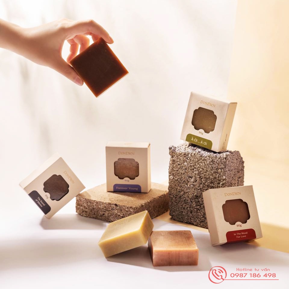 [Đồn Điền] Xà Bông Thủ Công- Melody Soap- Hương Thơm Tự Nhiên, Thư Giãn - Natural Blossom Handmade Soaps [xanh Suốt]