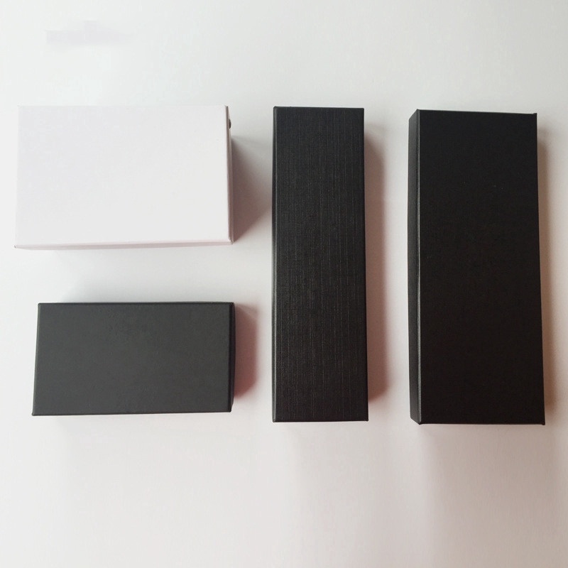 Hộp quà EFAN đựng khăn tay/ cà vạt nơ đơn giản màu trắng đen