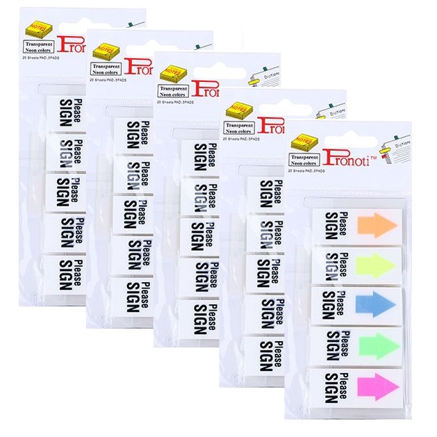 Giấy Note Please Sign 5 màu pronoti