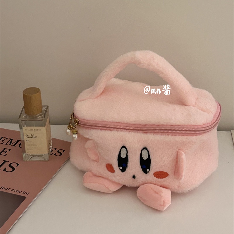 Túi Đựng Mỹ Phẩm Hình Vuông Cỡ Lớn Họa Tiết Ngôi Sao Kirby Dễ Thương