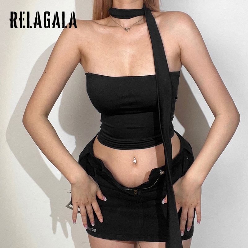 Áo Tank Top Hai Dây Màu Trơn Thời Trang 2023 Quyến Rũ Cho Nữ