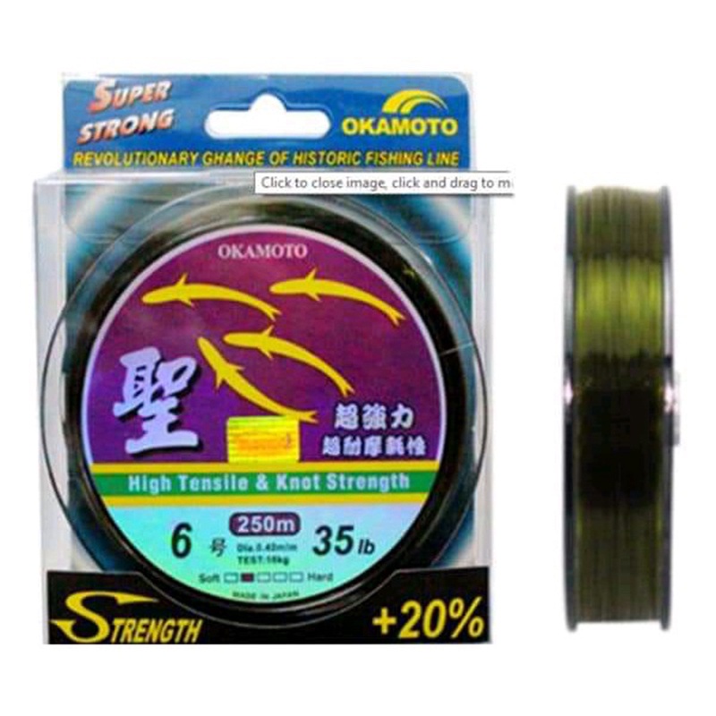 Cước câu cá Okamoto  made in Japan. Cước 4 con cá. Cước câu cá siêu bền, cước câu giá rẻ. Hoàng Nam Fishing
