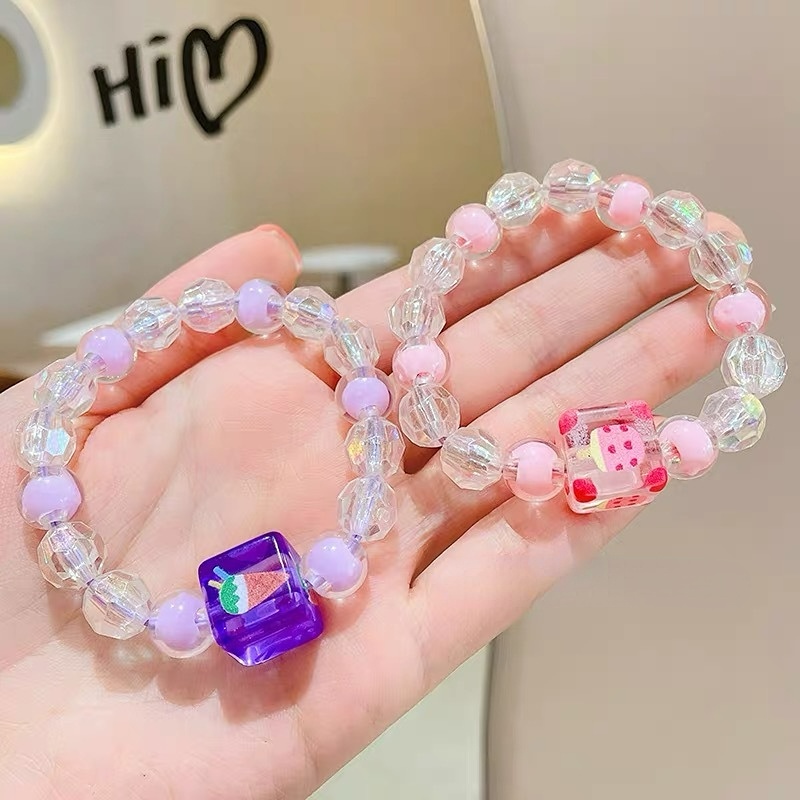 Dây Buộc Tóc Co Giãn Trong Suốt Hình Cây Kem Dễ Thương