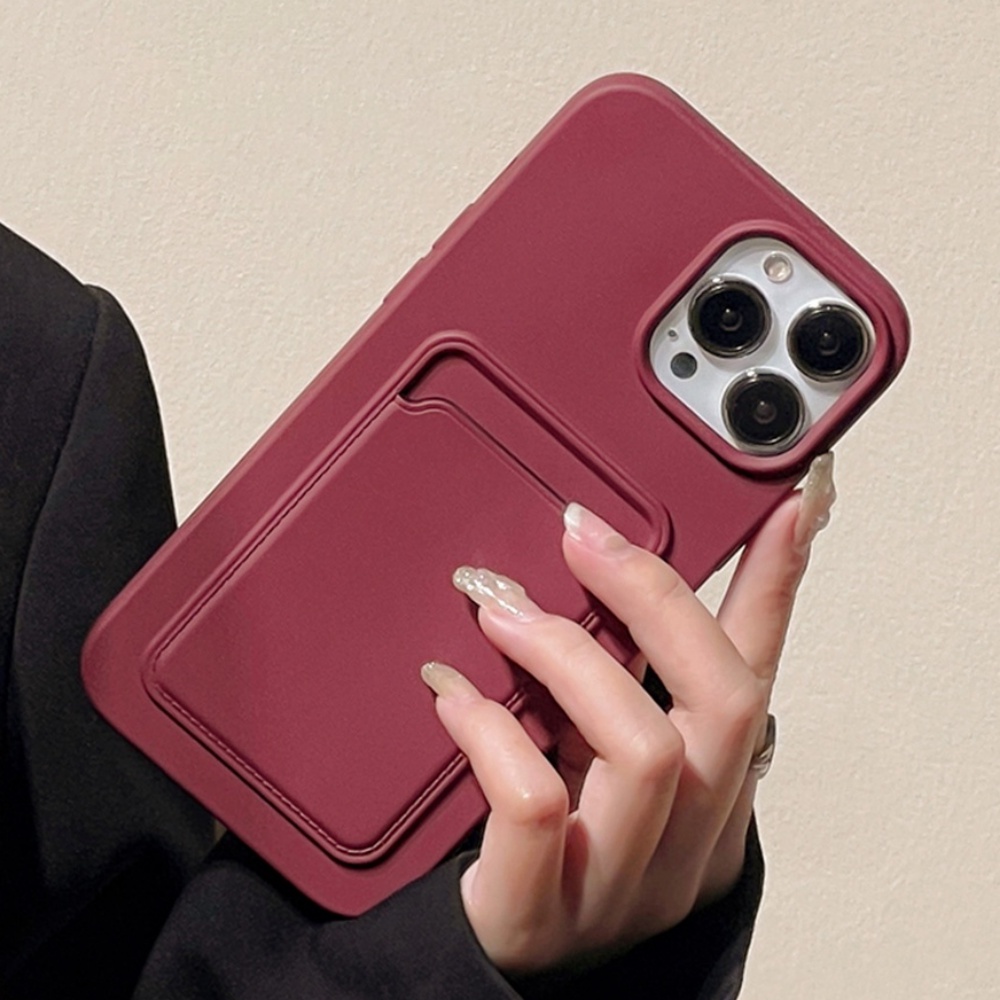 Ốp Điện Thoại Silicon TPU Mềm Siêu Mỏng Có Ngăn Đựng Thẻ Cho IPhone 14 13 12 11 Pro Max X Xs XR 8 7 Plus