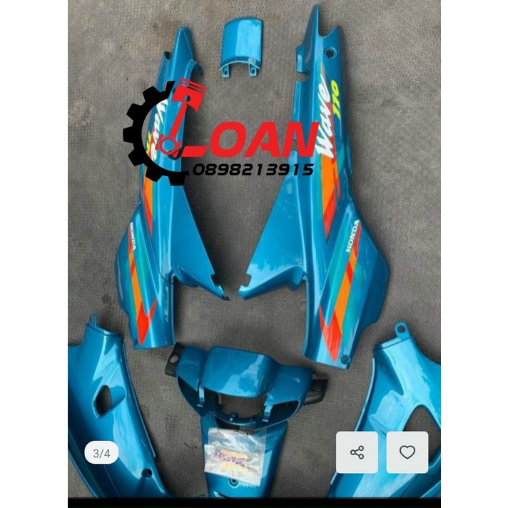 Dàn áo Wave Thái S100 màu xanh dương, đỏ đen, xanh lam đen zin chính hãng Honda - VJC SÀI GÒN