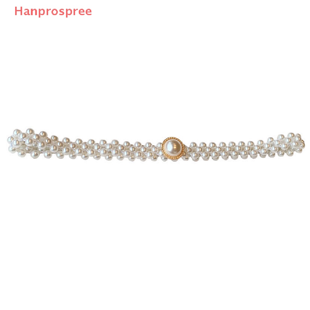Hanprospree > Thắt Lưng Chuỗi Hạt Ngọc Trai Lớn Co Giãn Trang Trí Kim Cương Phong Cách Gothic Đơn Giản Thời Trang Dễ Phối Đồ