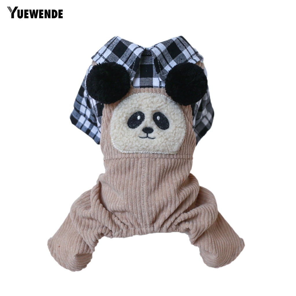 [Yue.z] Bộ Áo Liền Quần Họa Tiết Gấu Trúc Hoạt Hình Mặc Hàng Ngày Có Thể Giặt Được Thoải Mái