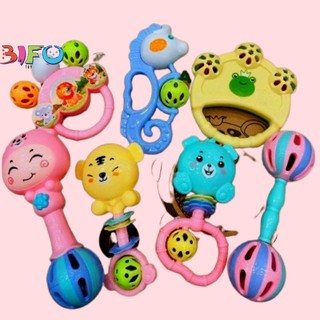 Bộ đồ chơi lục lạc xúc xắc 7 món hình thú ngộ nghĩnh đáng yêu an toan cho bé