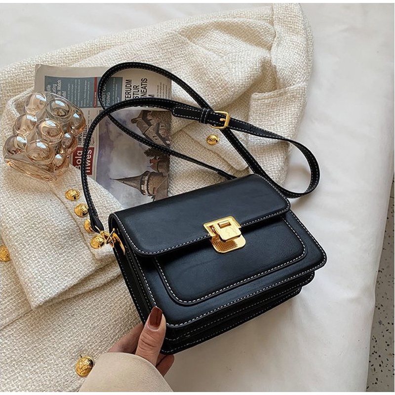 Túi đeo chéo nữ Bag.thanhthu khoá gập trơn phù hợp với mọi thời trang 692
