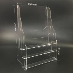 Kệ mica đựng tờ rơi,kệ đựng brochure-KỆ MICA NHIỀU GIẤY 1/3 A4 - 3 NGĂN C09