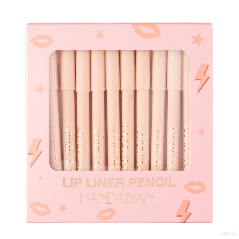 Set 12 Chì Kẻ Viền Môi Lâu Trôi Và Chống Thấm Nước Dành Cho Nữ