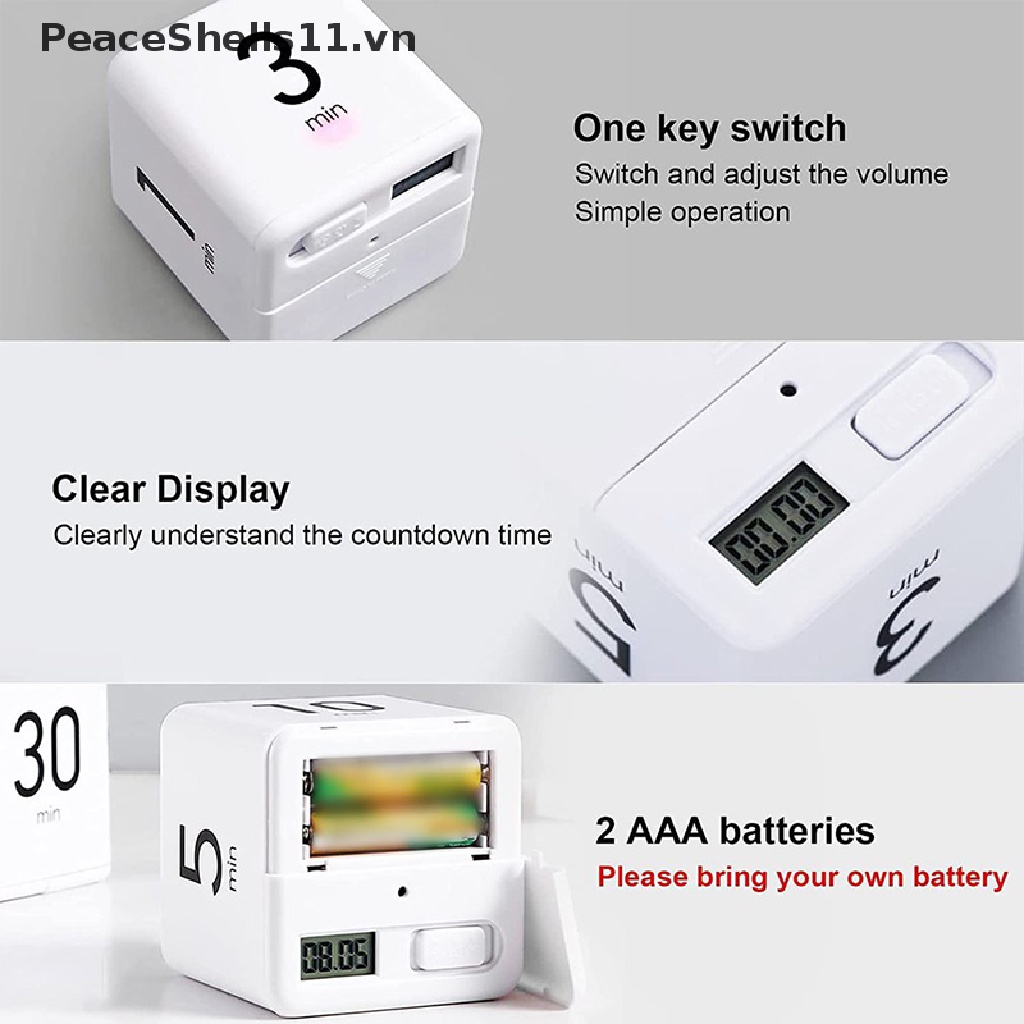 Đồng Hồ Hẹn Giờ Đếm Ngược Trọng Lực Dạng Khối Lật Cho Nhà Bếp