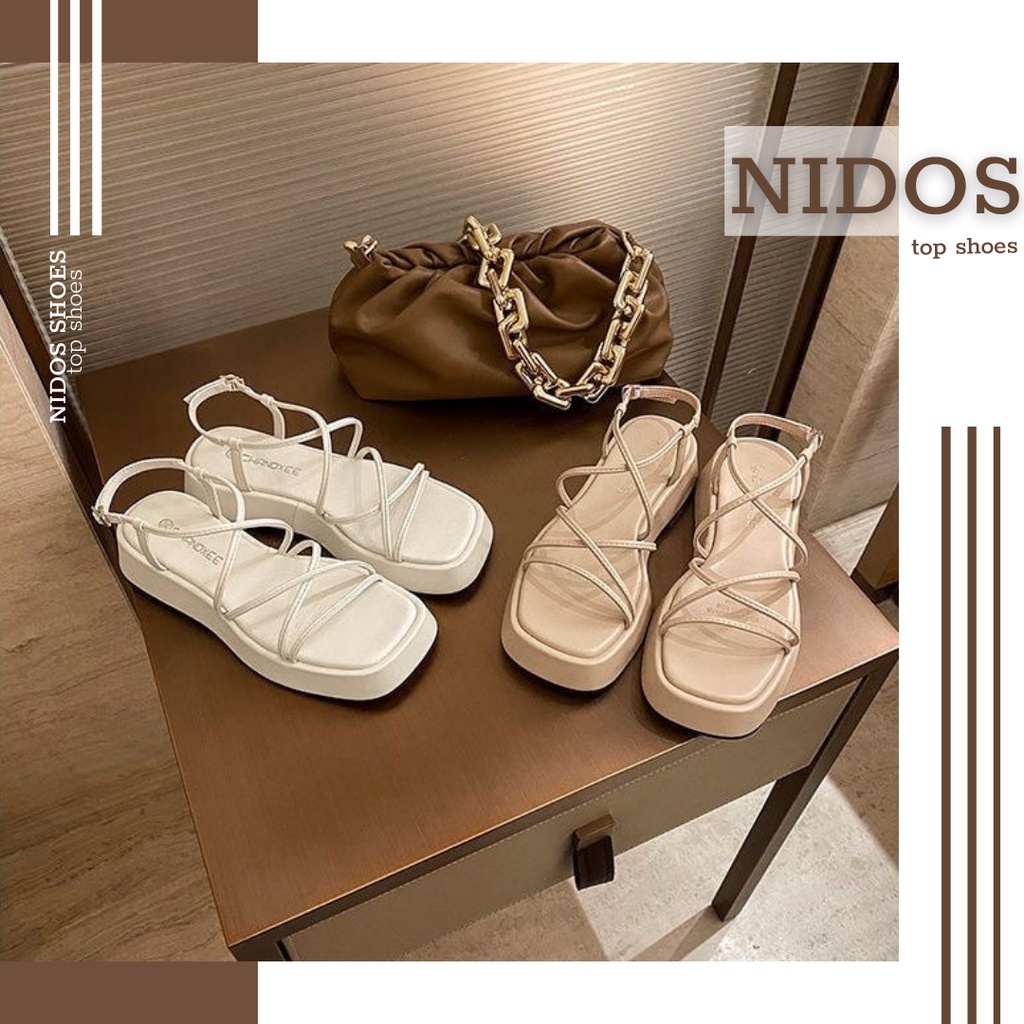 Sandal Nữ Dây Đế Cao 5cm - Giày Sandal Nữ Đan Dây Đi Học Nữ Siêu Đẹp