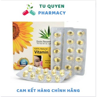 Viên uống Bổ sung Vitamin E và tinh chất lô hội Giúp làm đẹp da - Hộp 100 viên