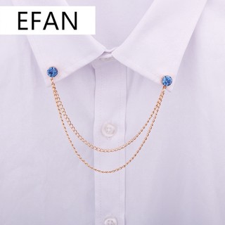 Ghim Cài Cổ Áo Sơ Mi Mini Đính Đá Tua Rua Đơn Giản Cho Nam