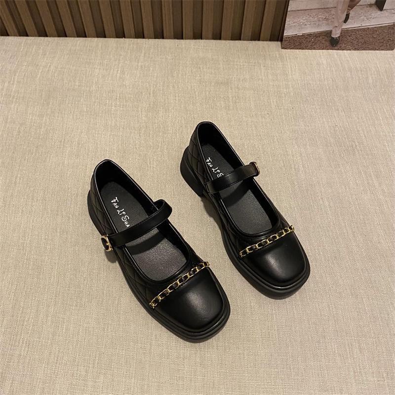 Giày búp bê nữ, Giày lười búp bê phối xích hàn quốc thời trang nữ BB88 ANN_Official