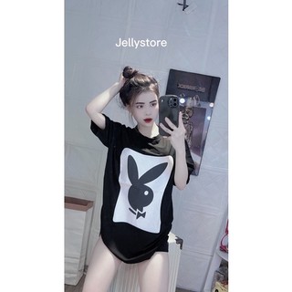 Áo phông, áo thun thỏ in jellystore siêu đẹp cotton thun 100% về đủ hai màu