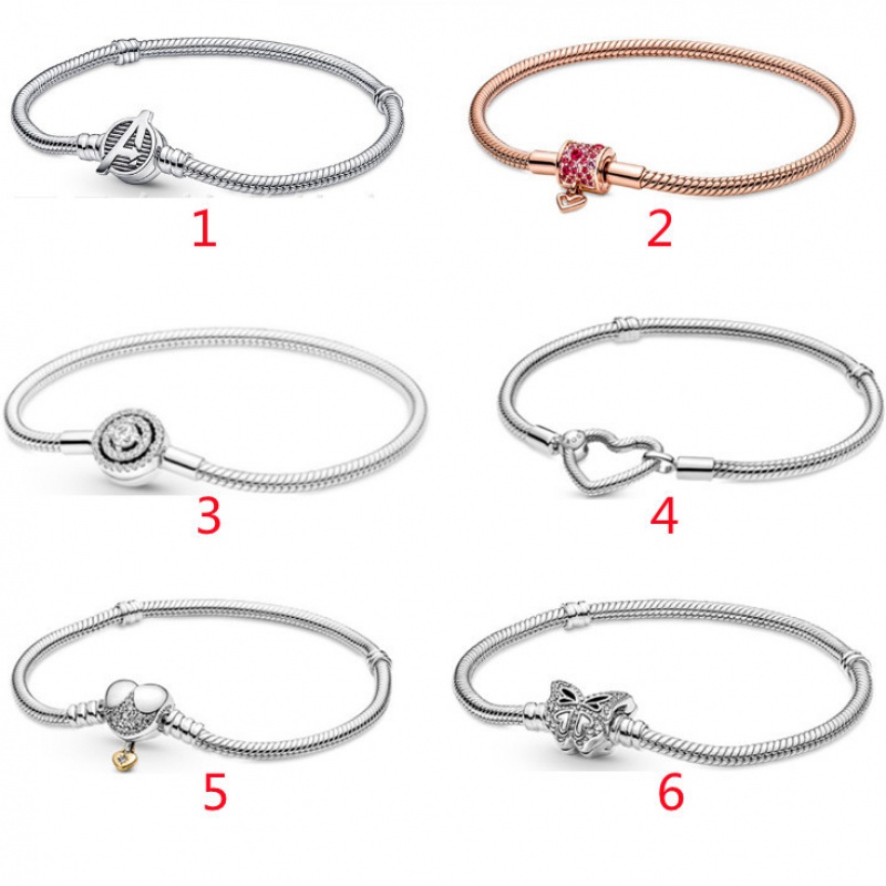 Vòng Tay Dây Xích Rắn Khóa Bướm Logo The Avengers Pandora charms DIY