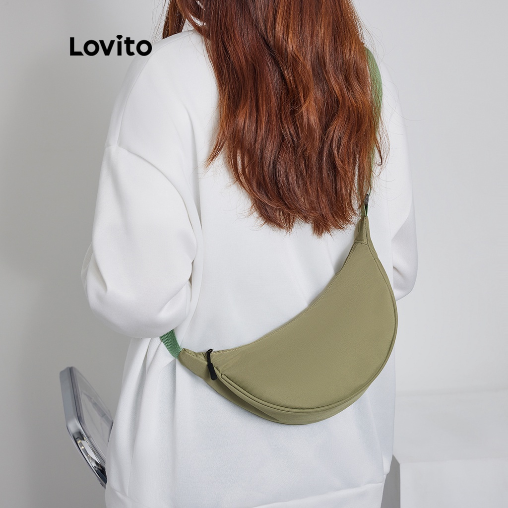 Lovito Túi Tote Half Moon đầy đủ Boho