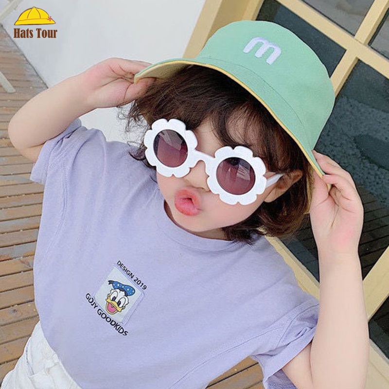 Mũ Tai Bèo Chống Nắng In Họa Tiết Cầu Vồng Đáng Yêu Dành Cho Trẻ Em