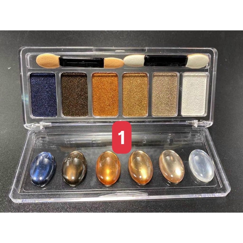 Set tráng gương dạng nén 6 ô trang trí móng