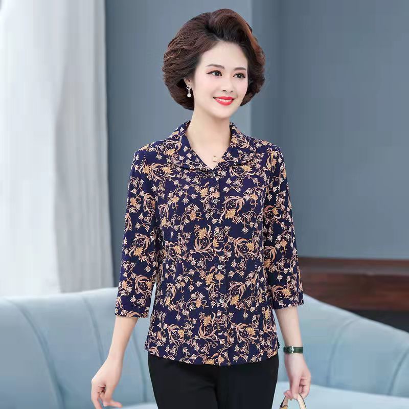 Áo Sơ Mi Tay Lửng Phong Cách Thời Trang Mới 2023 4050 Dành Cho Nữ Trung Niên
