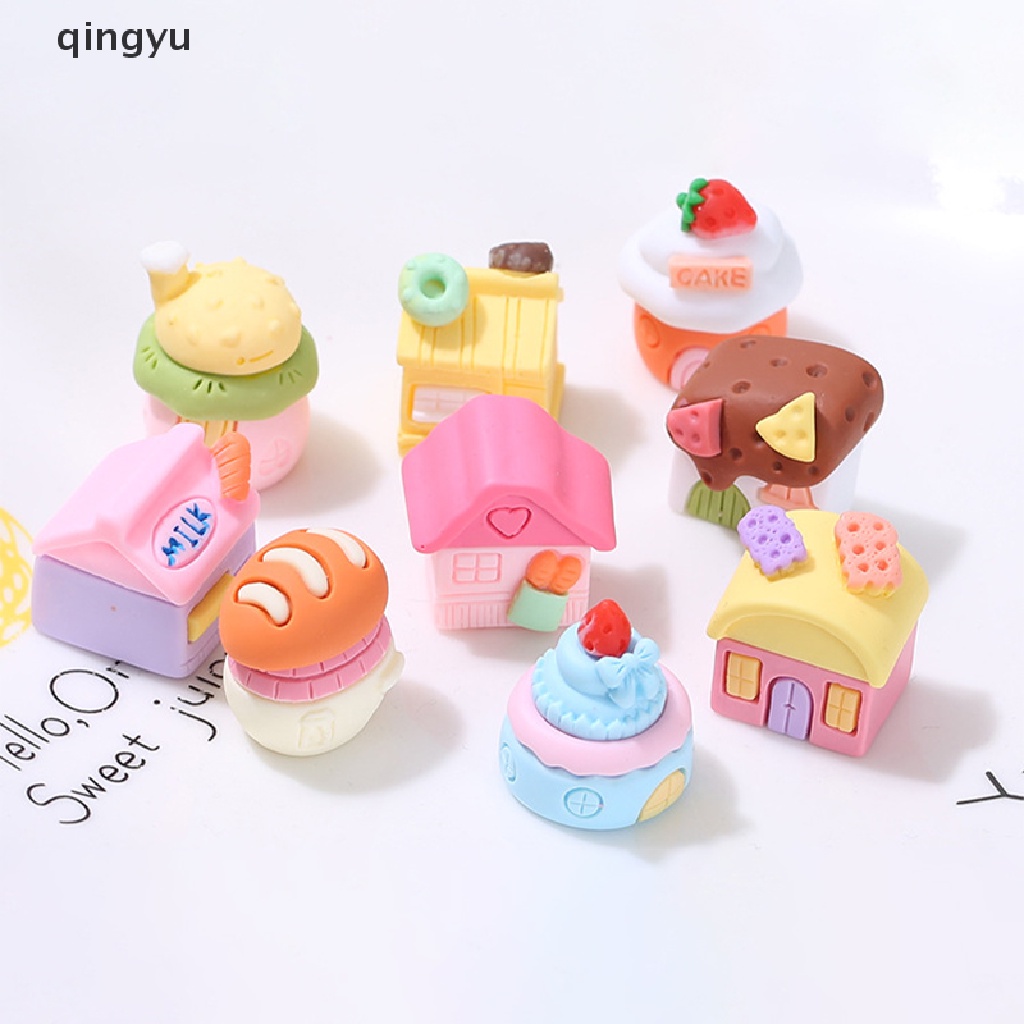 Qingyu 1 Mô Hình Ngôi Nhà Bánh Kem mini Trang Trí