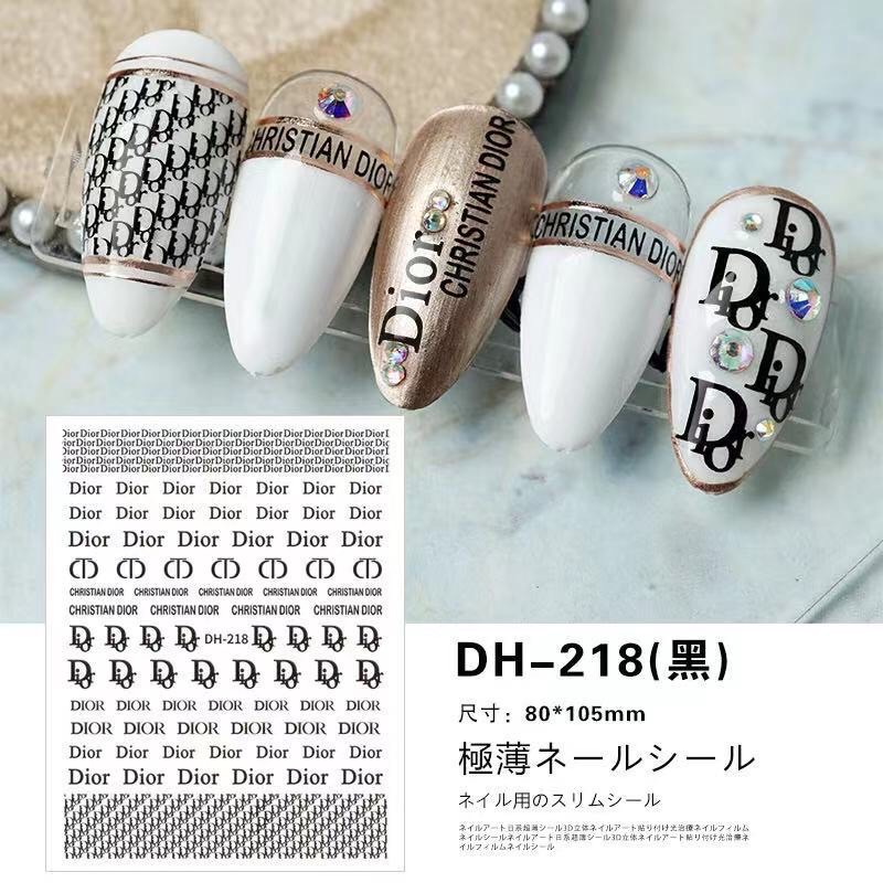 Stickers Dior DH-218 Black (Miếng)