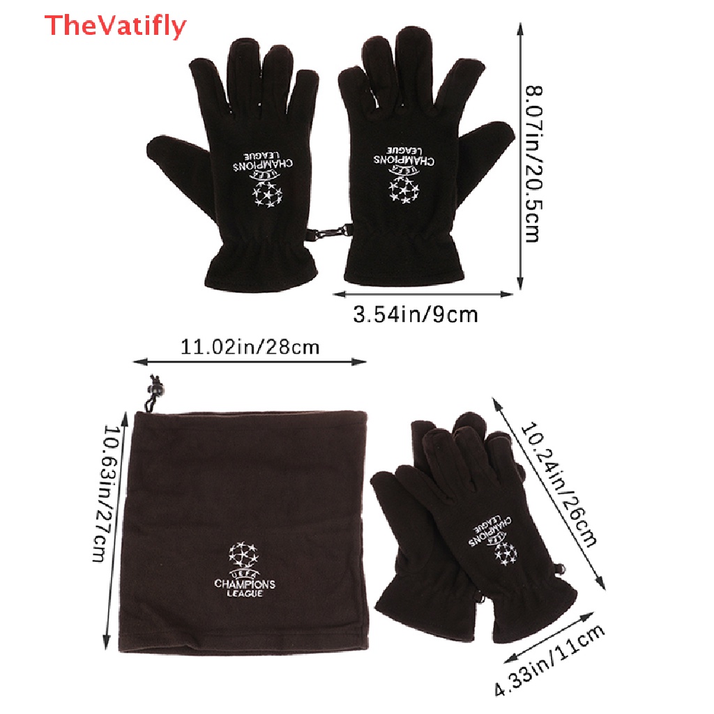 [Thevalifly] Găng Tay Thể Thao Bóng Đá Đen Chống Lạnh Giữ Ấm Ngoài Trời