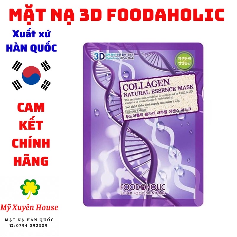 Mặt Nạ Collagen 3D Foodaholic Chính Hãng Hàn Quốc