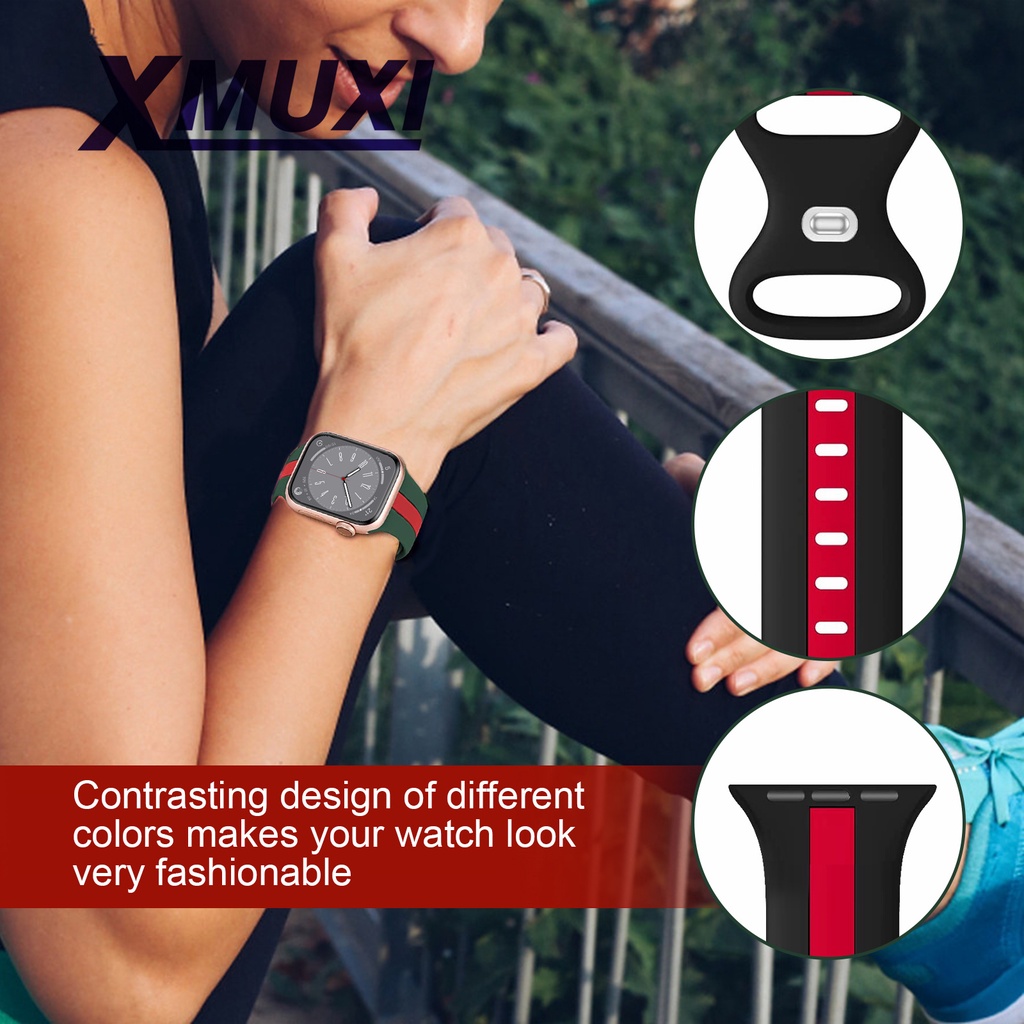 Dây Đeo Thay Thế Bằng Silicone Mềm 45mm 44mm 41mm 40mm 49mm Cho iwatch Series 8 / Ultra / 7 / 6 / SE / 5 / 4 / 3