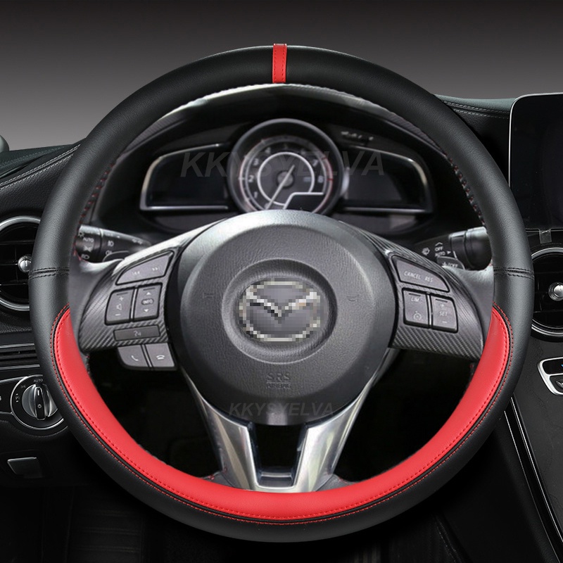 Bọc Vô Lăng Bằng Da Sợi Nhỏ Cho Mazda 2 3 Axela 2013-2016 Mazda 6 Atenza 2014-2017 CX5 2018